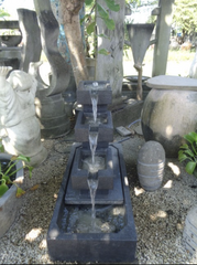 NEW Balinese Compact 3 Tier Rectangular Water Feature - Bali Water Feature