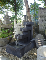 NEW Balinese Compact 3 Tier Rectangular Water Feature - Bali Water Feature