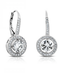 925 Sterling Silver Putri Zircon Earrings - Balinese Style Earrings