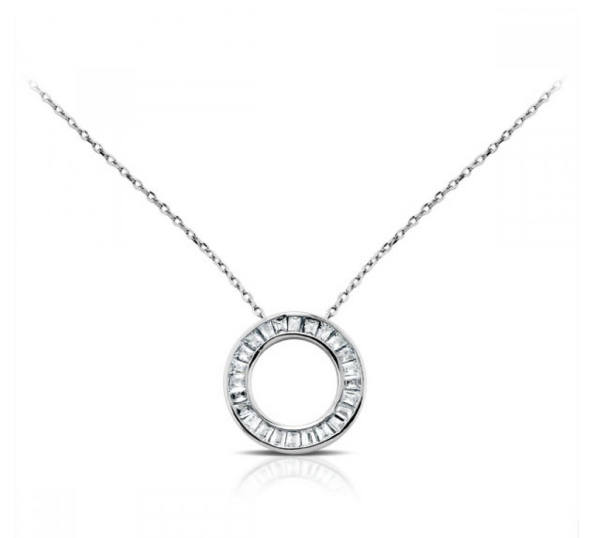 925 Sterling Silver Donna Wheel Zircon Necklace - Balinese Style Necklace