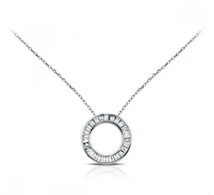 925 Sterling Silver Donna Wheel Zircon Necklace - Balinese Style Necklace