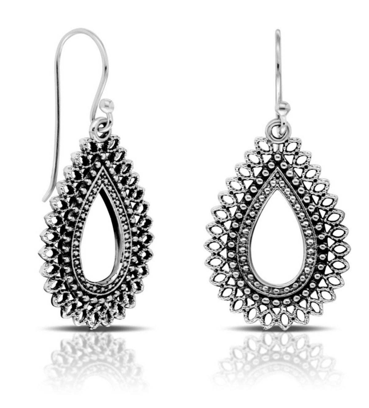 925 Sterling Silver Fili Hook Earrings - Balinese Style Earrings