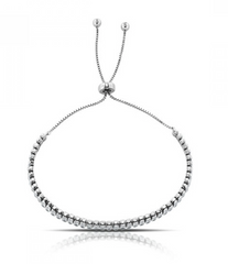 925 Sterling Silver Baguette Zircon Necklace - Balinese Style Necklace