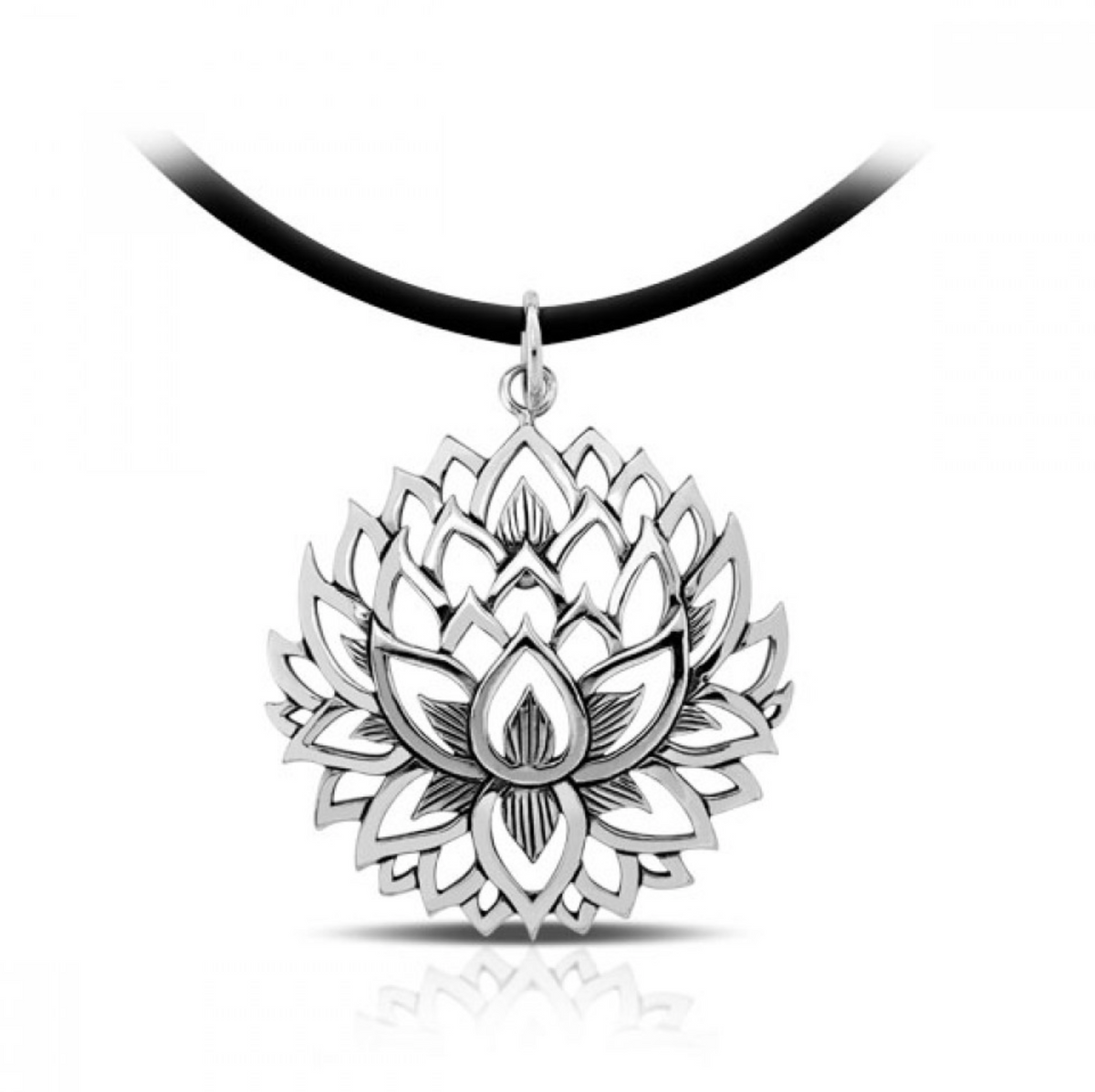 925 Sterling Silver Lotus Pendant - Balinese Style Jewellery