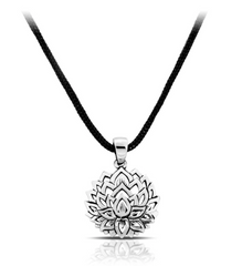 925 Sterling Silver Lotus Pendant - Balinese Style Jewellery