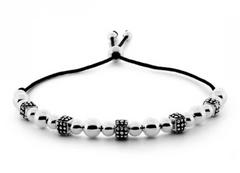 925 Sterling Silver Beaded Bracelet - Balinese Style Jewellery