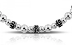 925 Sterling Silver Beaded Bracelet - Balinese Style Jewellery